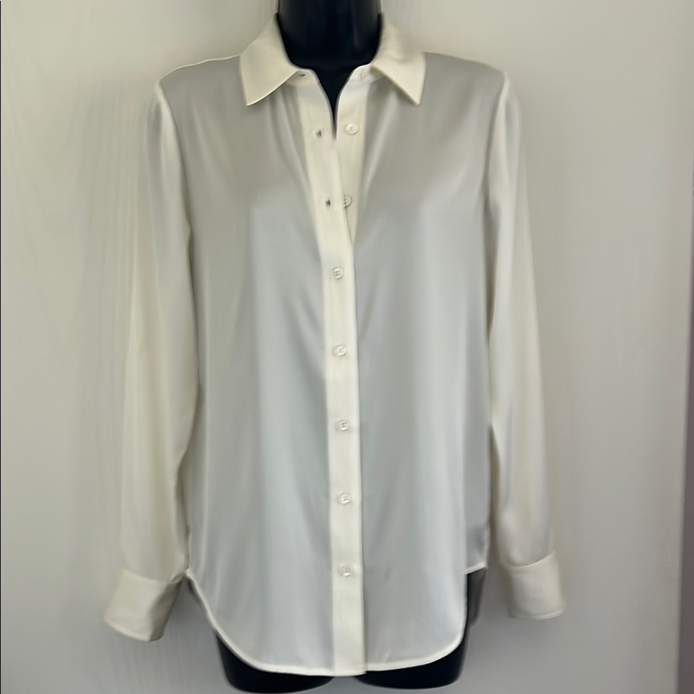 Quince Ivory Button-Front Long Sleeve Shirt